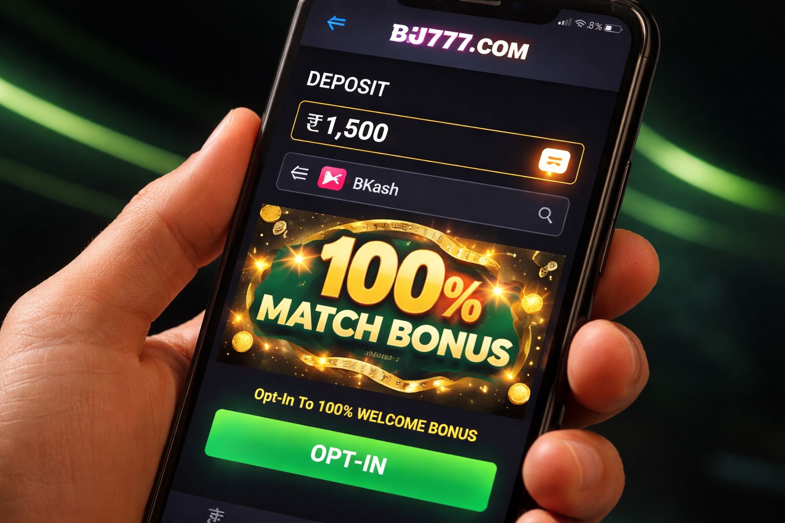 BJ777 COM Welcome Bonus Terms Displayed